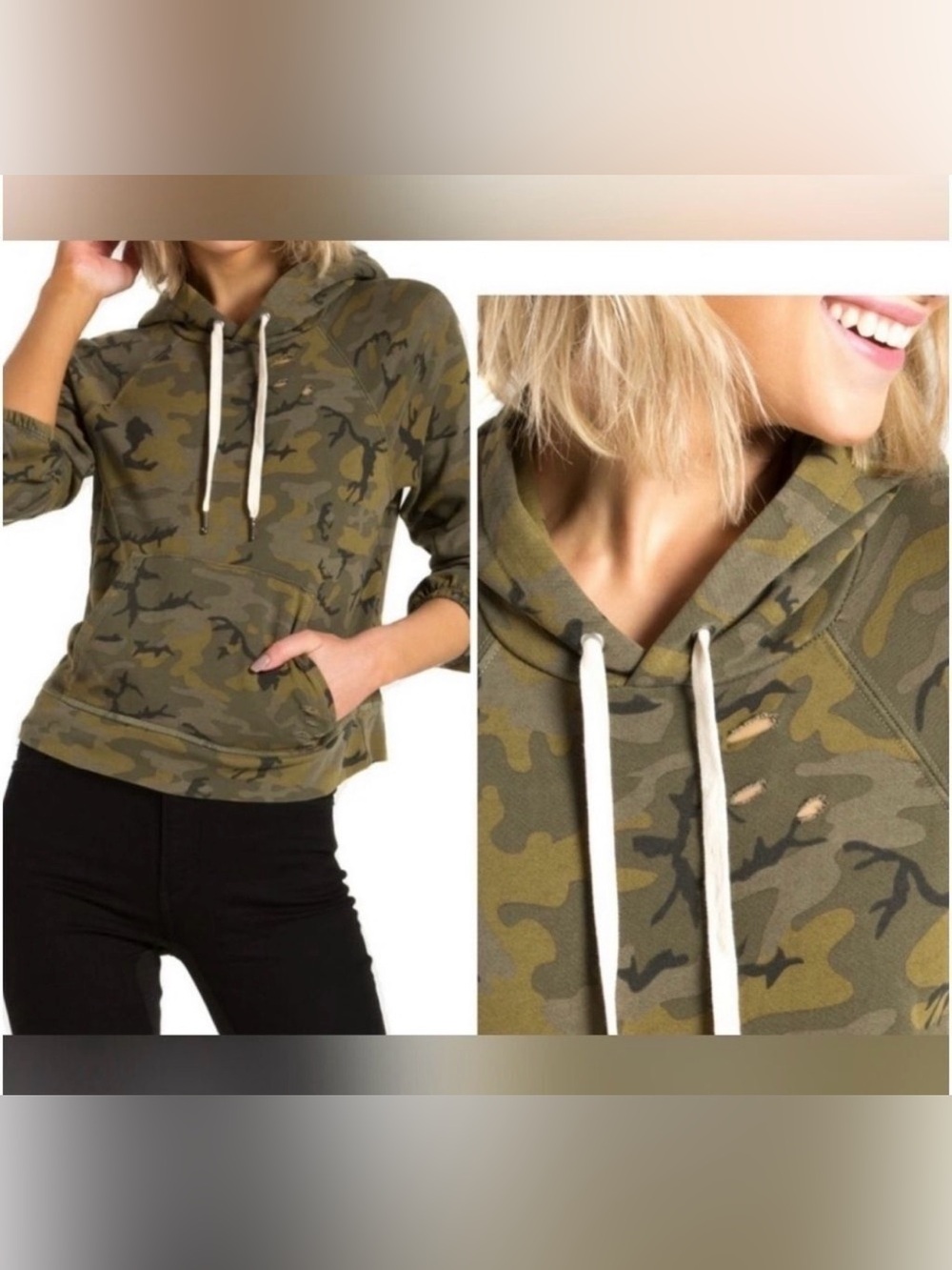 N:Philanthropy Gamble Hoodie In Olive Camo
